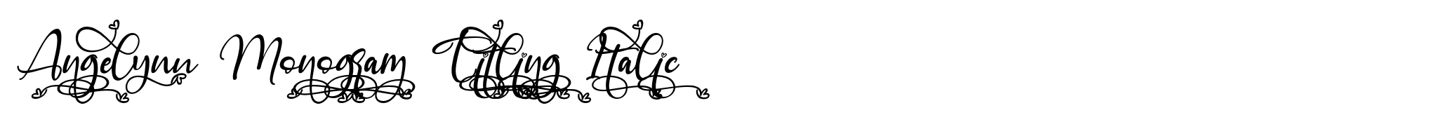 Angelynn Monogram Titling Italic image